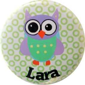 Name badge owl green